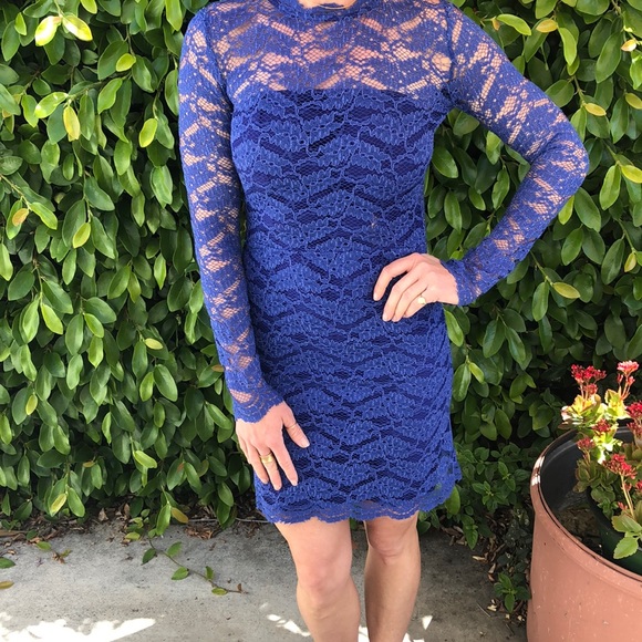 Blue Lacy Dress - Picture 2 of 3